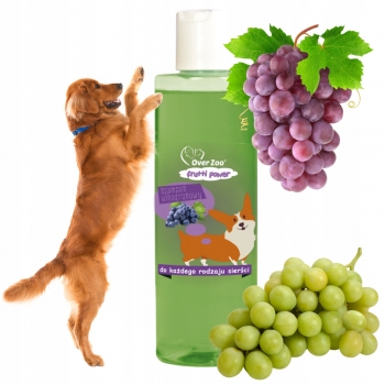 SZAMPON WINOGRONOWY DLA PSÓW KAŻDY RODZAJ SIERŚCI 200ML OVERZOO FRUTTI