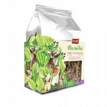 Vita Herbal ZIOŁA KARMA BABKA LANCETOWATA DLA ŚWINKI CHOMIKA KRÓLIKA 75G