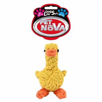 ZABAWKA GRYZAK SZARPAK DLA PSA KACZKA ZE SZNURA BAWEŁNIANEGO MOCNA 16CM