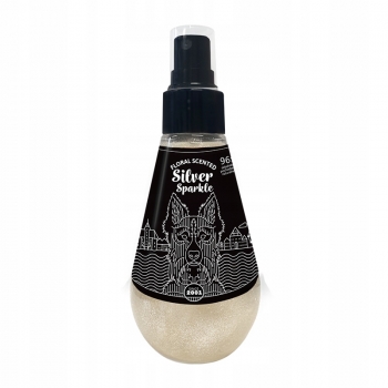 PERFUMY MGIEŁKA dla psów Z BROKATEM ZAPACH KWIATÓW SILVER SPARKLE 150ML