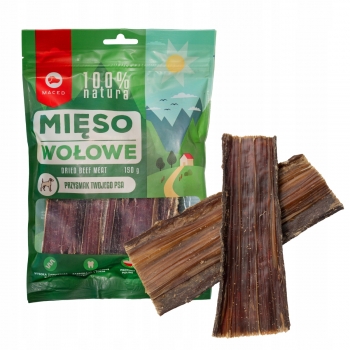 MIĘSO WOŁOWE GRYZAK NATURALNY PRZYSMAK dla PSA PSÓW 150G PRZEŁYK WOŁOWY
